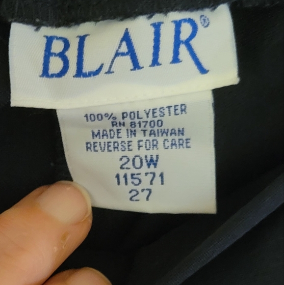 BLAIR Navy Blue Trouser Pants 20W Pullon - Picture 3 of 3